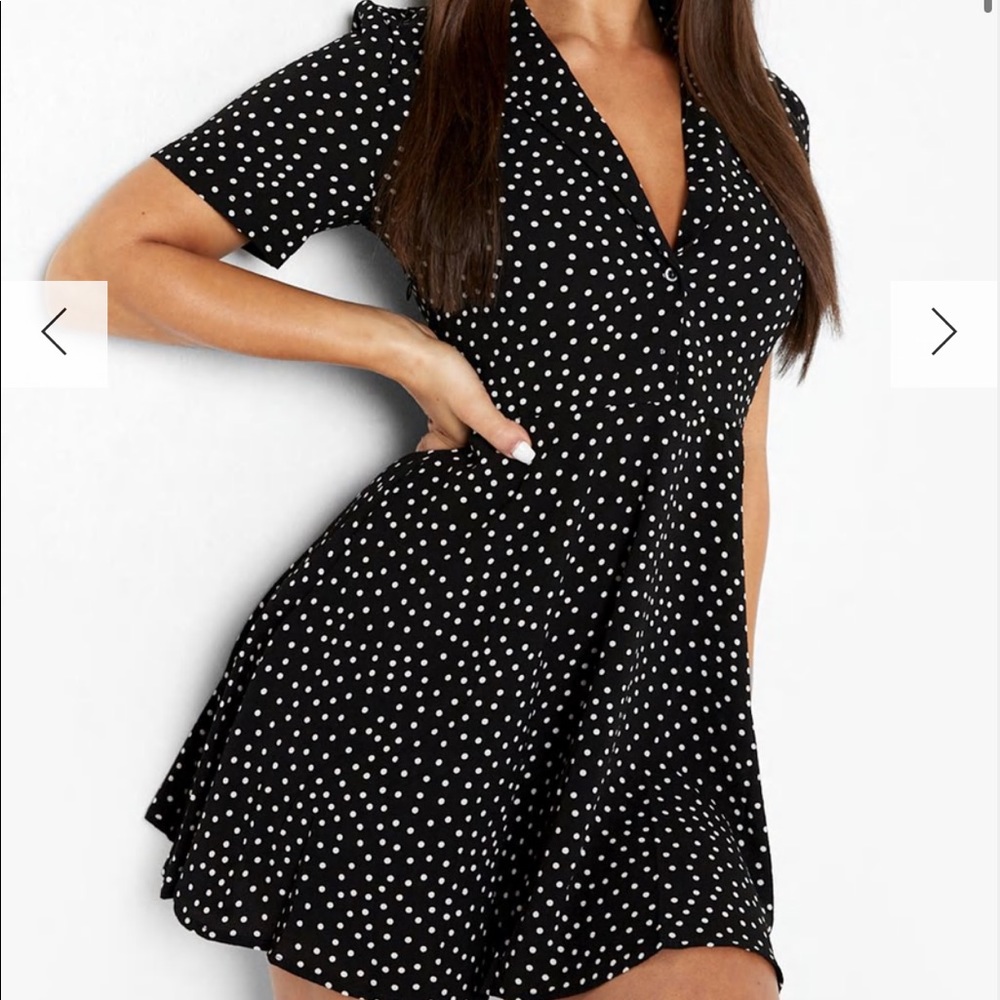 BOOHOO polka dot dress🖤 NWT